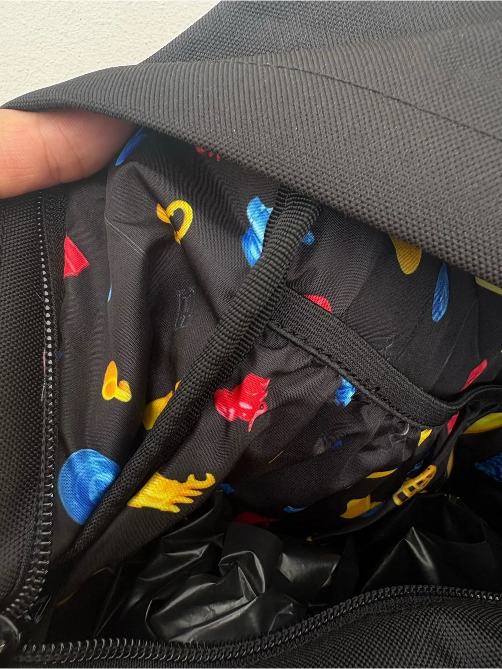 Herschel X LEGO Black Backpack with Multicolor Front Pocket